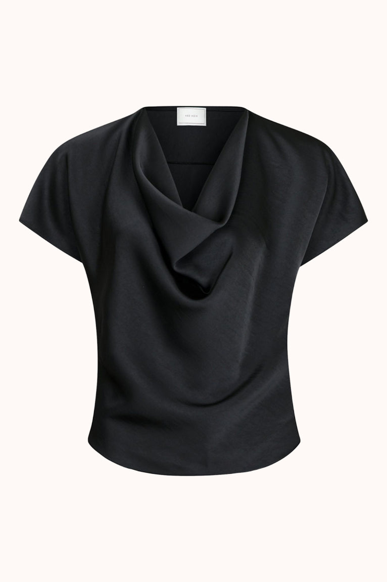 Annabeth Heavy Sateen T - Zwart