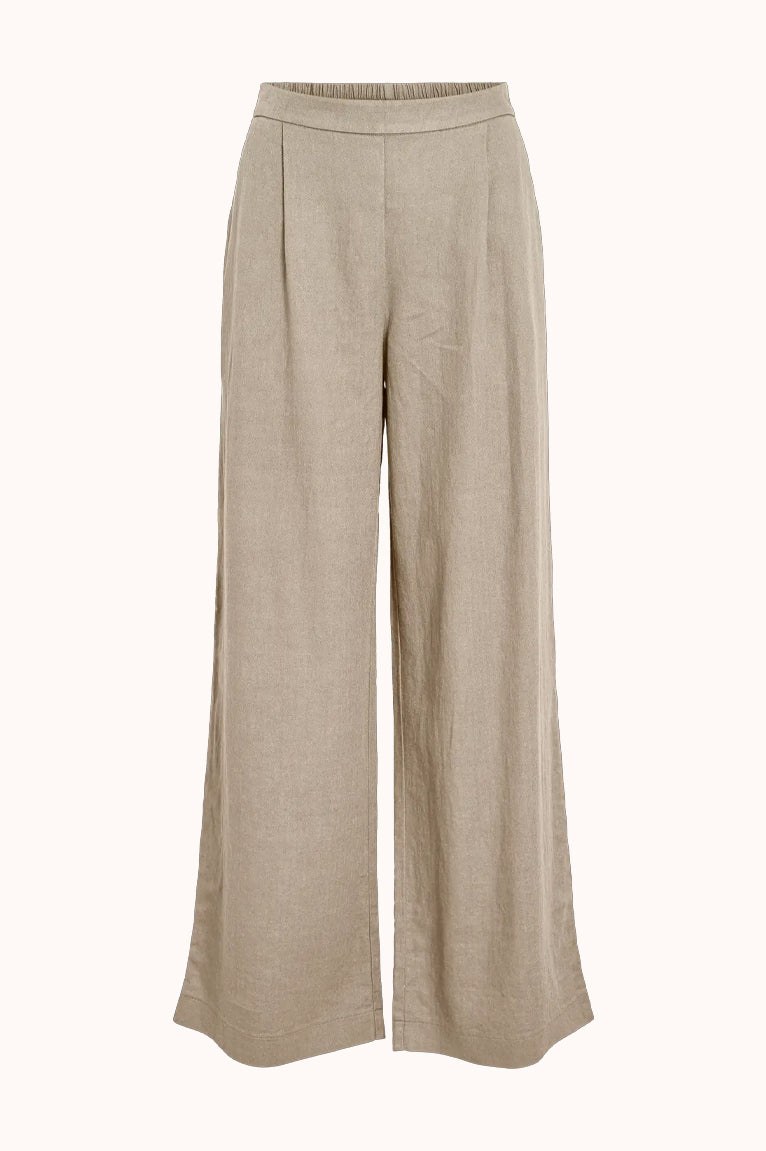 VIJOLANDA HW LINEN BLEND PANTS