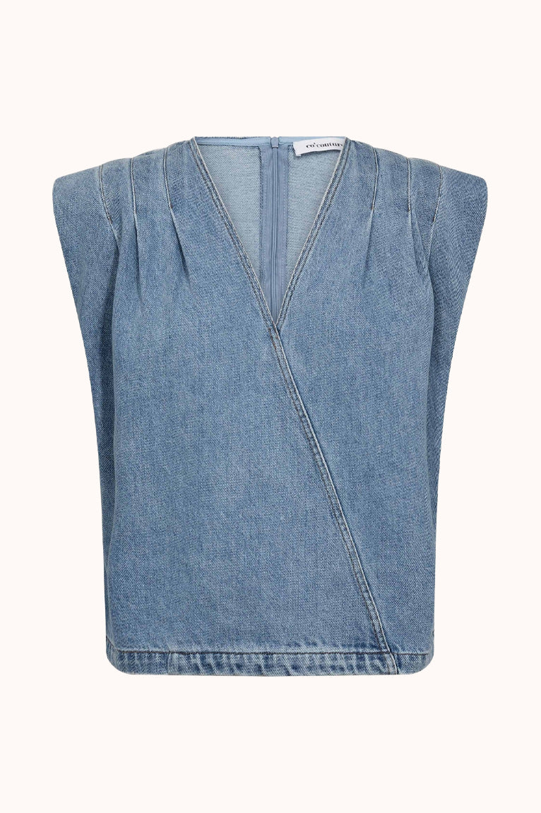 AjsaCC Wrap Denim Top - Blauwe Jeans