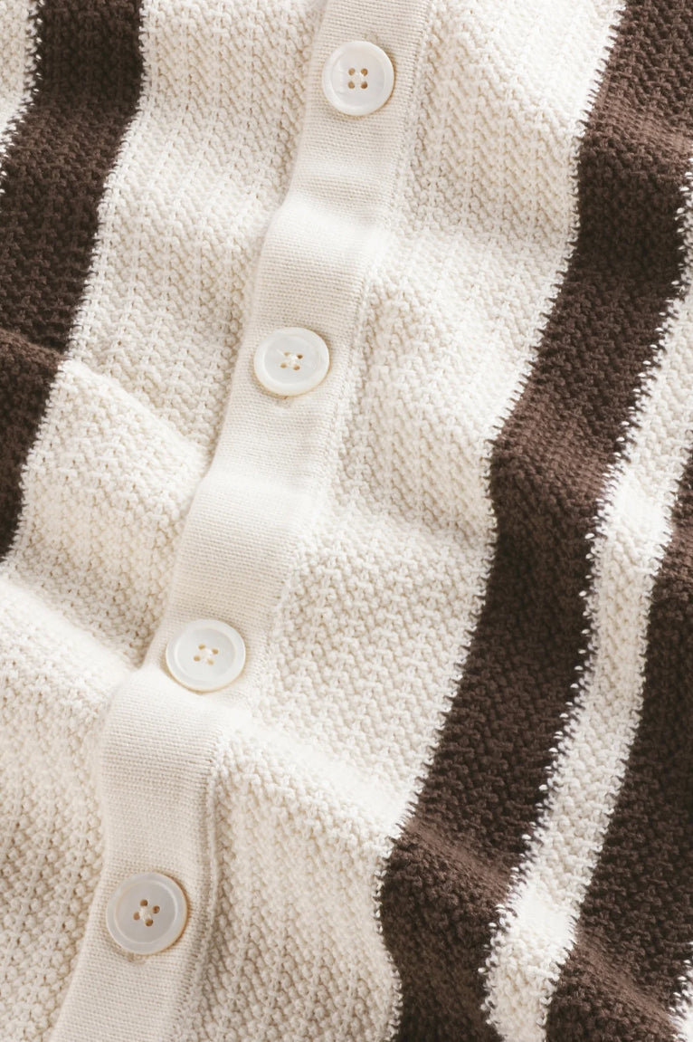 Ares knit 6636 met bruin streep