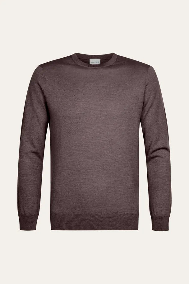 Aubergine merino crewneck