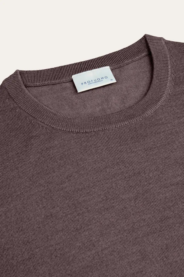 Aubergine merino crewneck