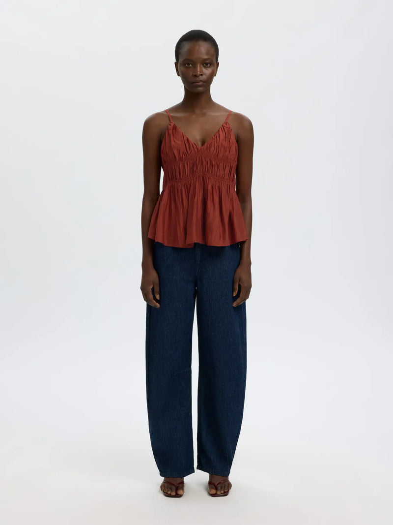 SLFJACKIE STRAP TOP  - Rood