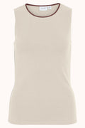 VIYARROW O-NECK S/L CONTRAST TOP