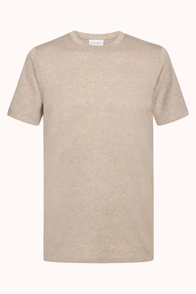 Beige luxury basic t-shirt