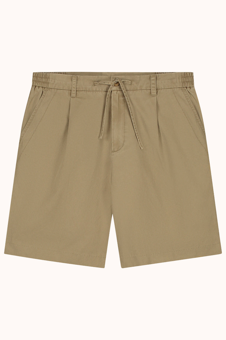HERRINGBONE PLEATED SHORTS