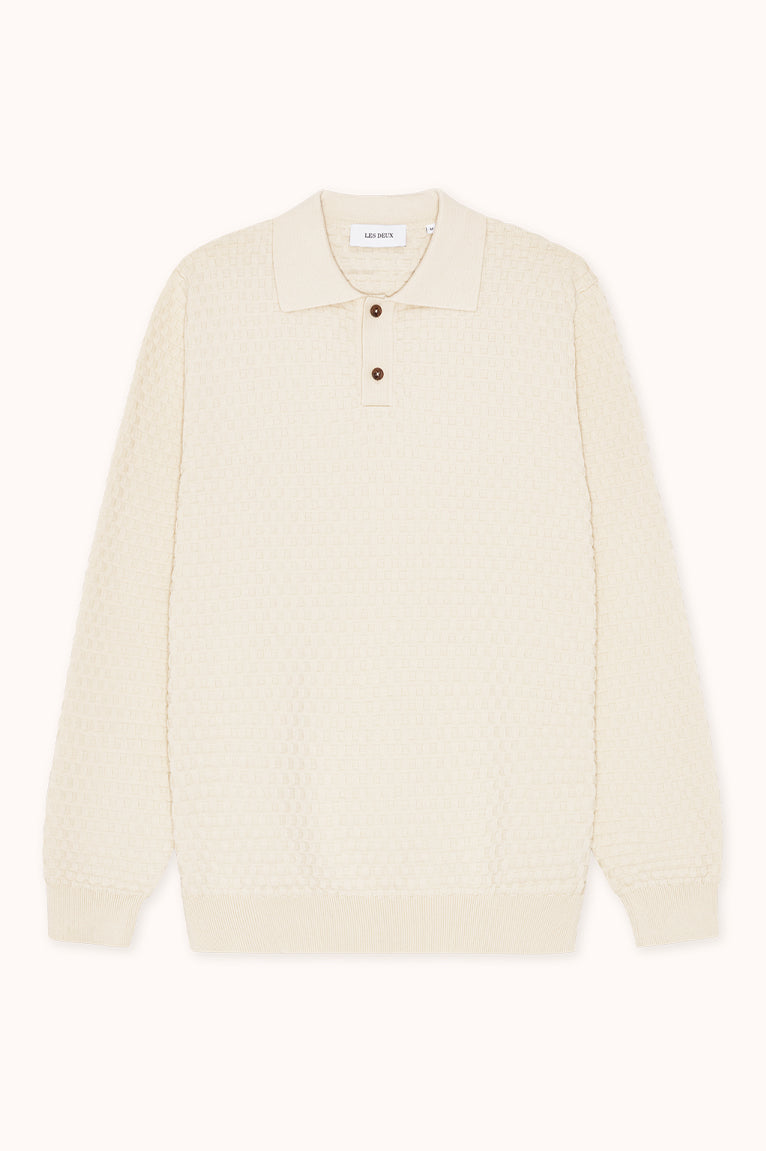 Billy Weave Knitted Ls Polo