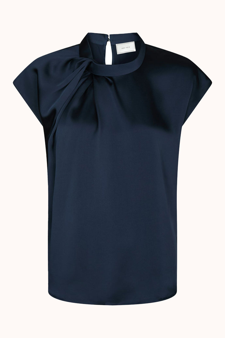 Fleur Drapy Satin Blouse