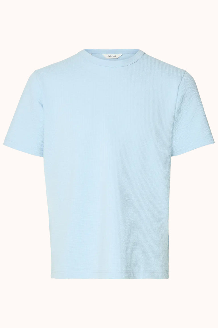 SLHSANDER SEERSUCKER SS O-NECK TEE