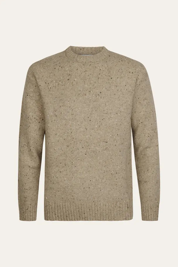 Bruine Donegal crewneck