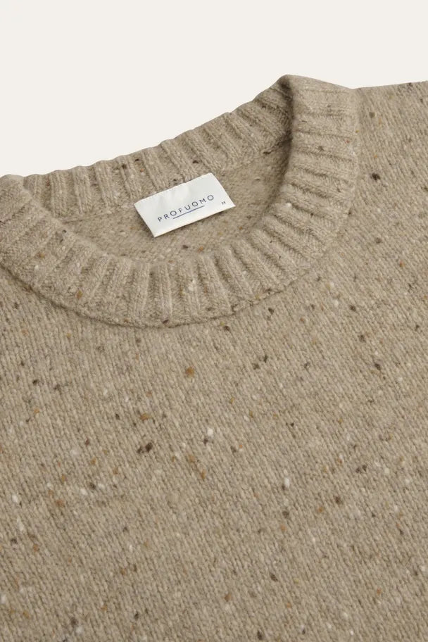 Bruine Donegal crewneck