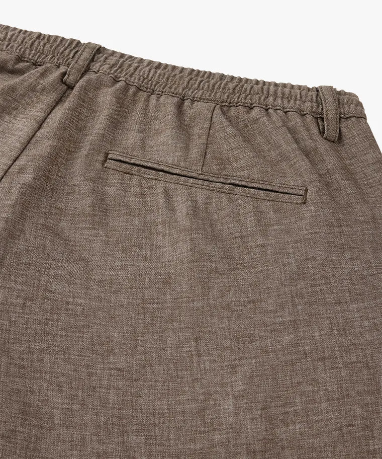 Bruine linnen blend broek