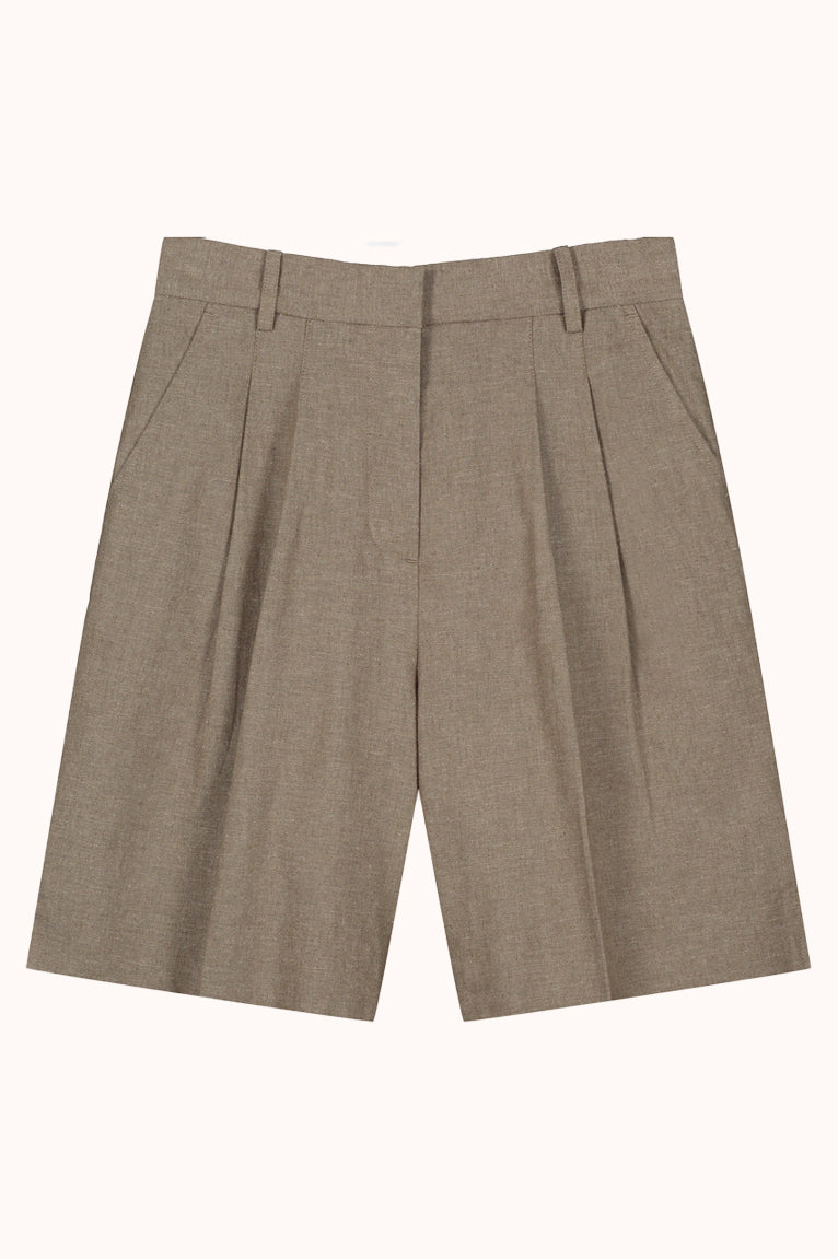 LINEN TAILORED SHORTS