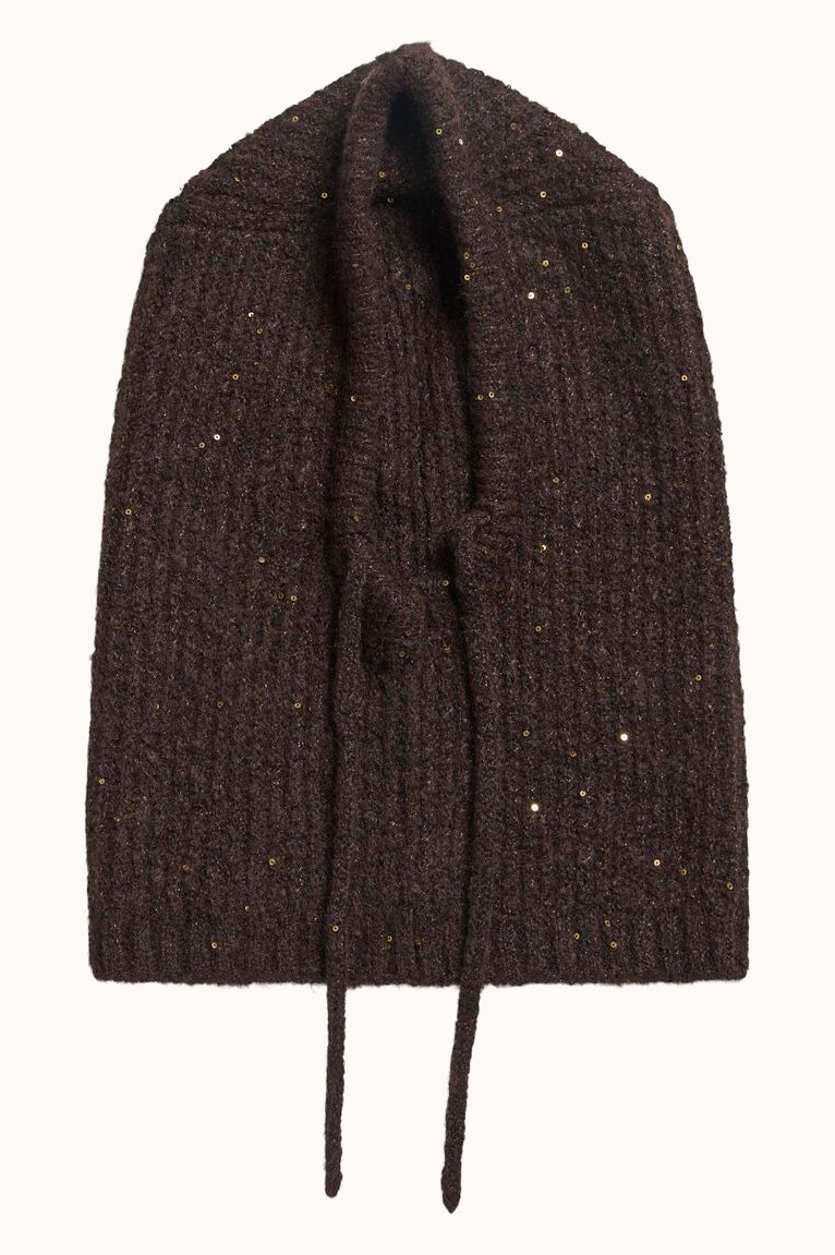 VIKENZIA SEQUIN KNITTED BALACLAVA