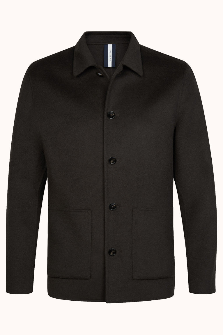 OVERSHIRT WO BASIC D.BROWN
