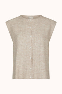 Everest Knit Vest- Sand Melange