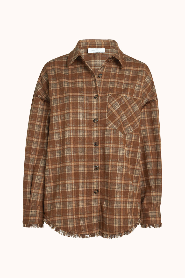 CARLY BLOUSE - Smoked wood