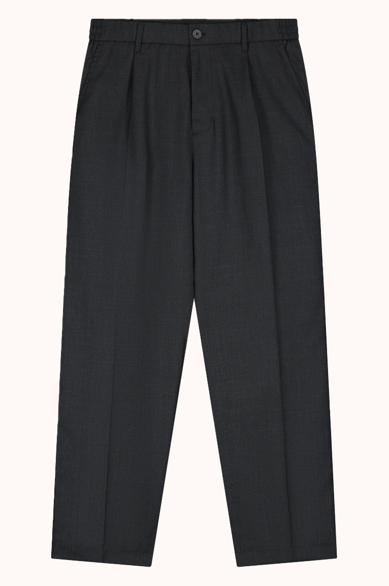 REGULAR WOOL BLEND PLEATED PANT