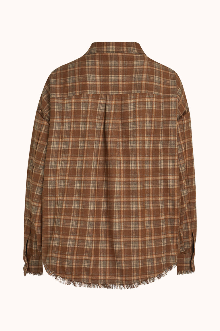 CARLY BLOUSE - Smoked wood