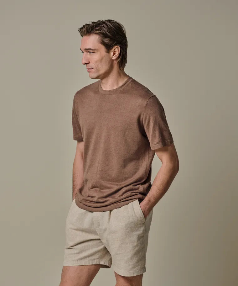 Clay linnen katoenen t-shirt