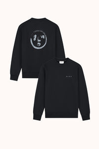 BRUSHSTROKE FACE CREW - Zwart