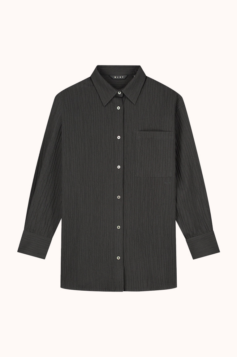 TEXTURED DRAPEY SHIRT