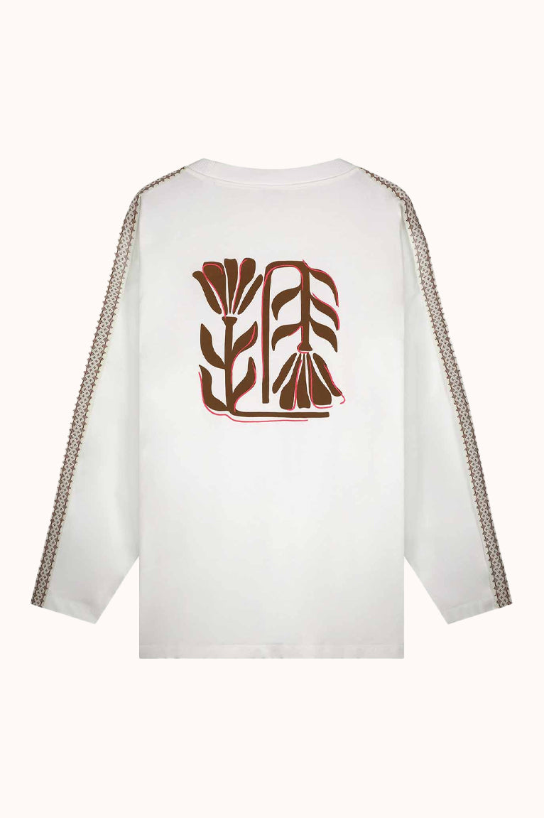 Ellen Jersey LS Tee - Wit
