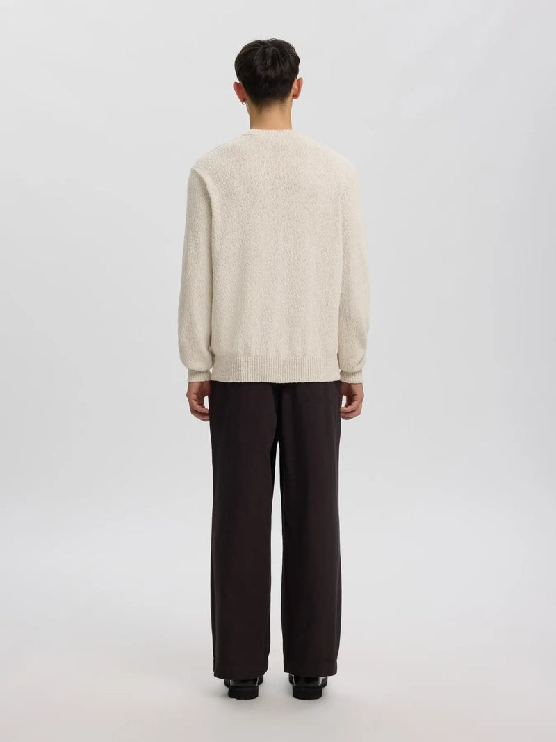 ANRRAGI BOUCLE LS KNIT CREW NECK