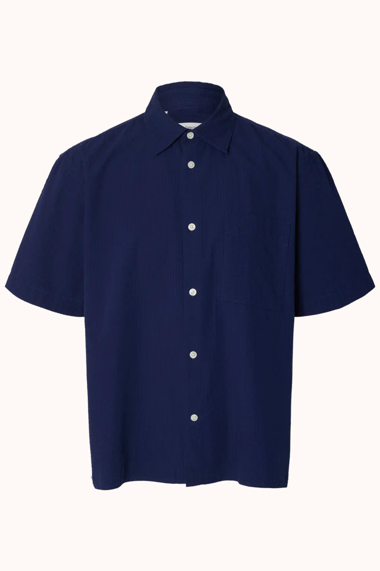SLHRLXSTUART SEERSUCKER SS SHIRT