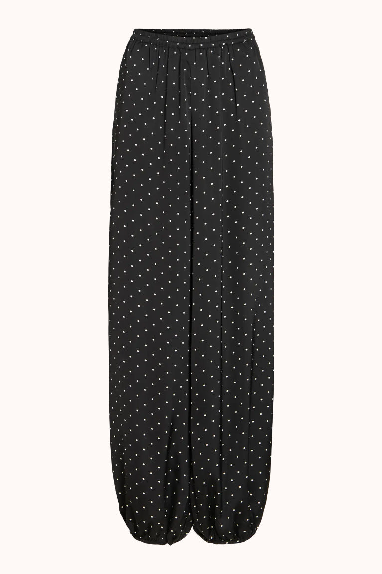 VISIA HW DOT BALLOON PANT - Zwart