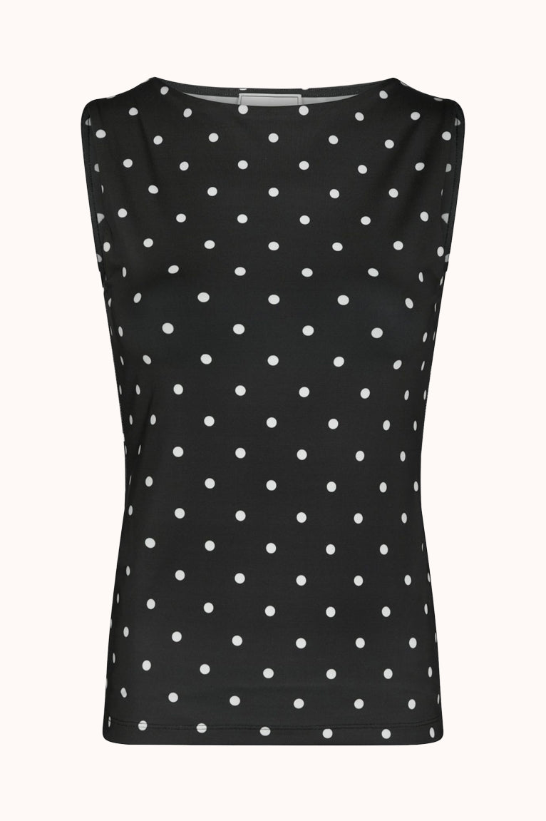 Ditty Jersey Dot top - Zwart