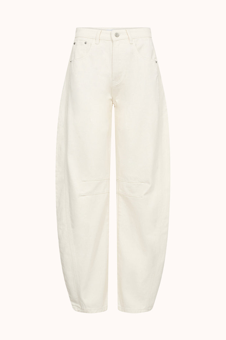 Drew Barrel Panel Tall Jeans White