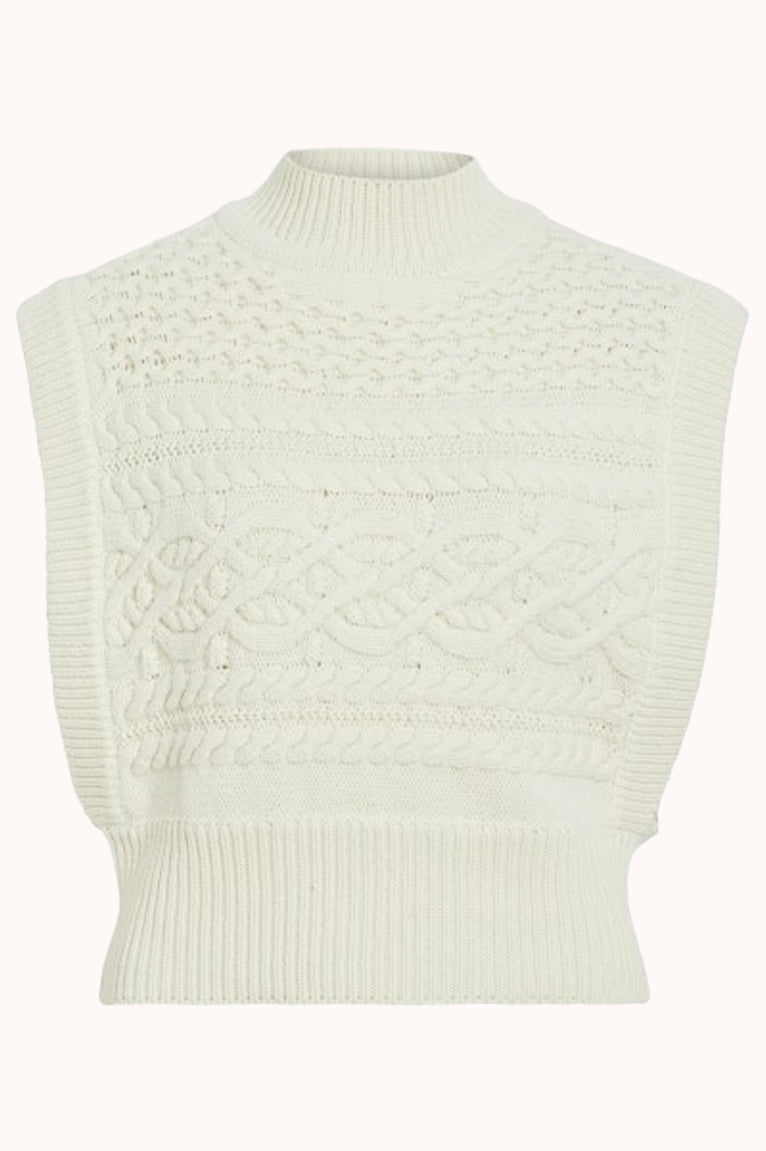 Roucala s/l high neck knitted vest