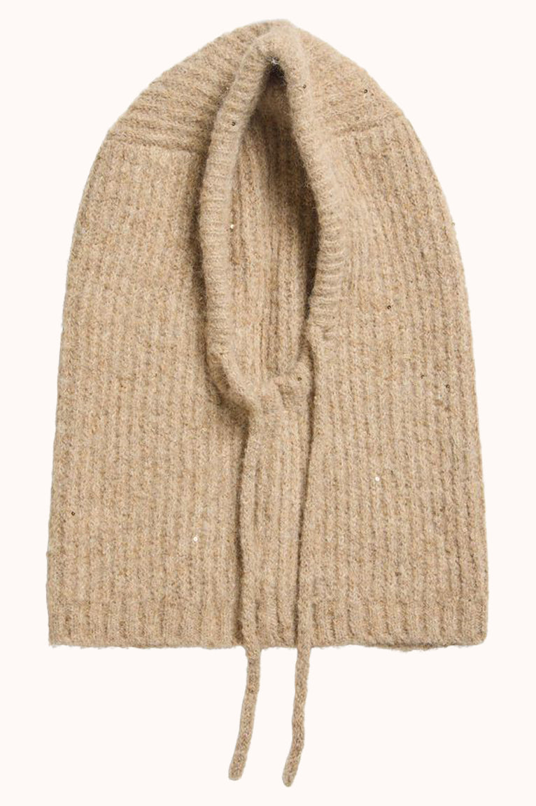 VIKENZIA SEQUIN KNITTED BALACLAVA