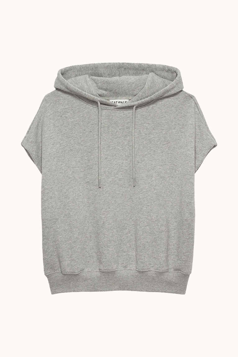 Sleeveless sweater with hoodie - Grijs