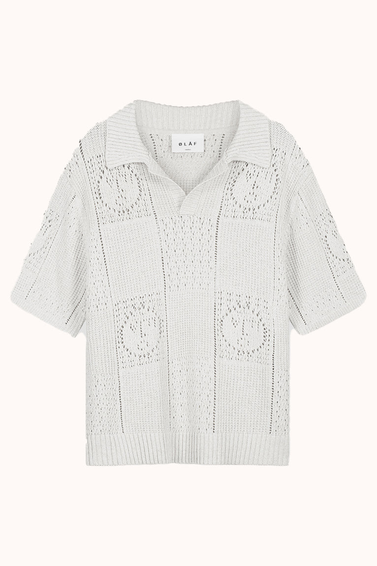 FACE LOGO KNIT POLO