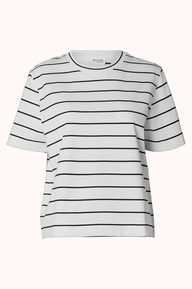 SLFESSENTIAL SS STRIPED BOXY TEE