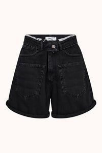 Flip Waist Shorts - Zwarte Jeans