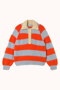 FRANK STRIPED POLO - Red