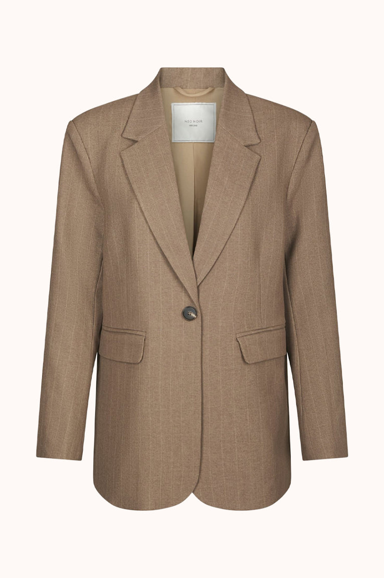 Gaby Pinstripe Blazer - Beige