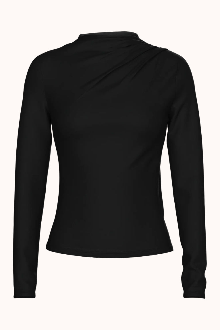 PCMADISON LS DRAPED TOP