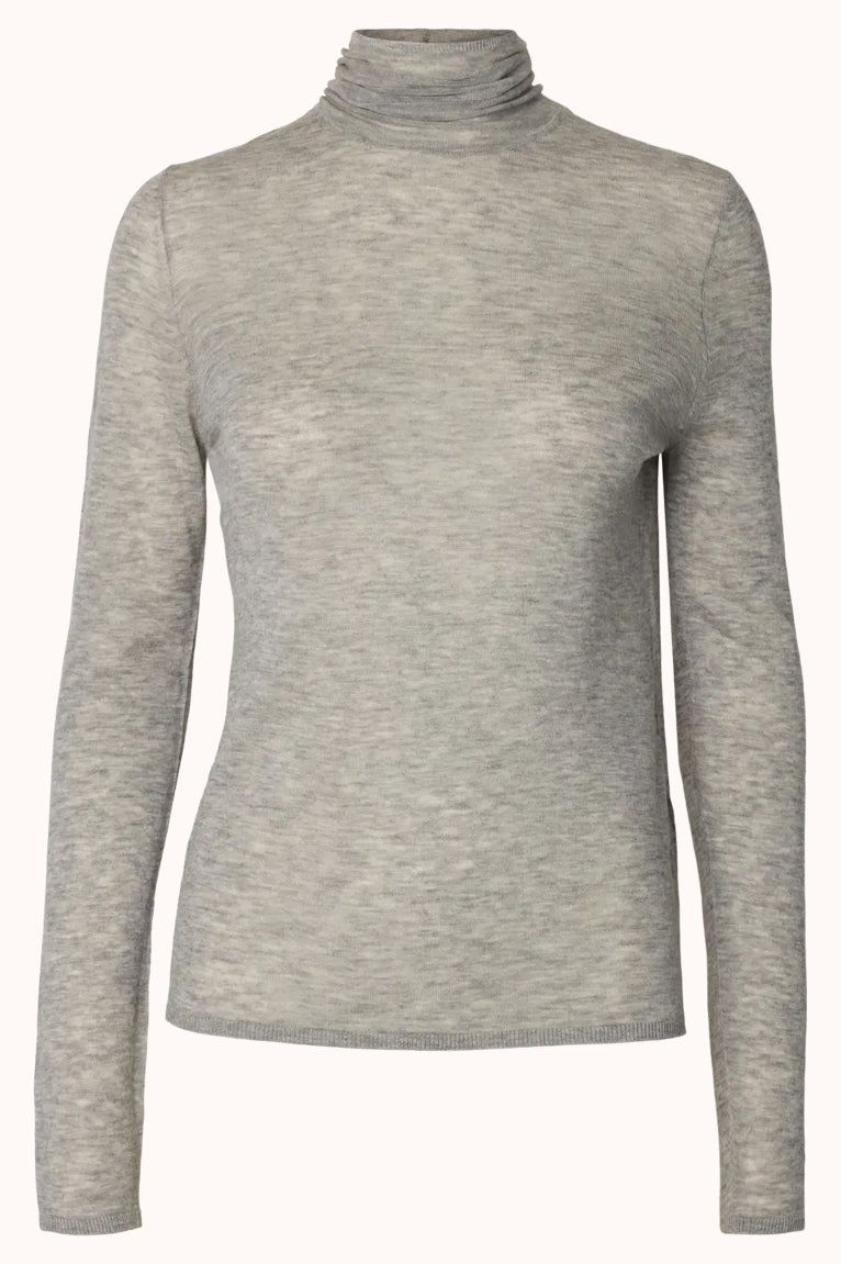 SLWVENDY WOOL LS KNIT ROLL NECK
