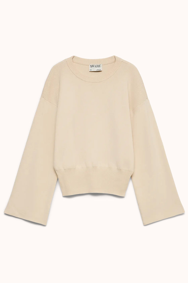 AWHANNA LS CREW NECK KNIT PULLOVER