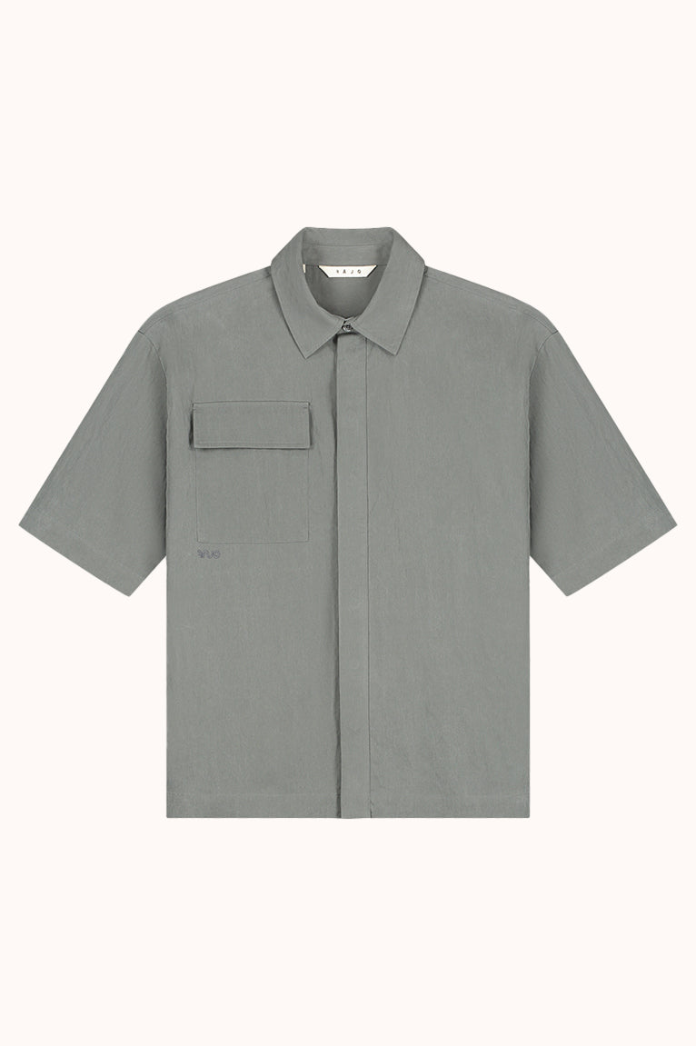CRINKLED OVERSIZED SS SHIRT