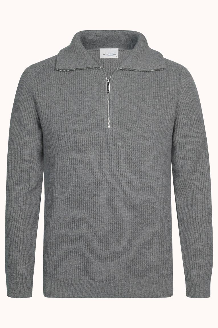 PULLOVER HALF ZIP GREY