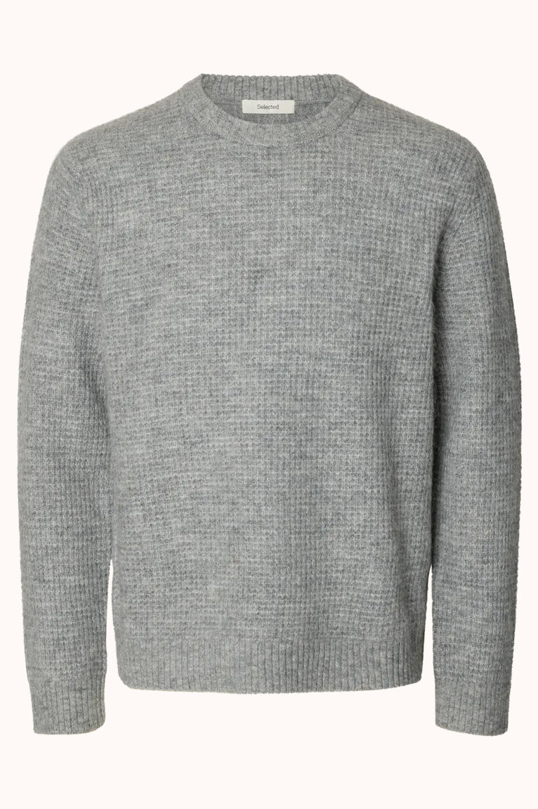 SLMRAI LS KNIT WAFFLE CREW NECK