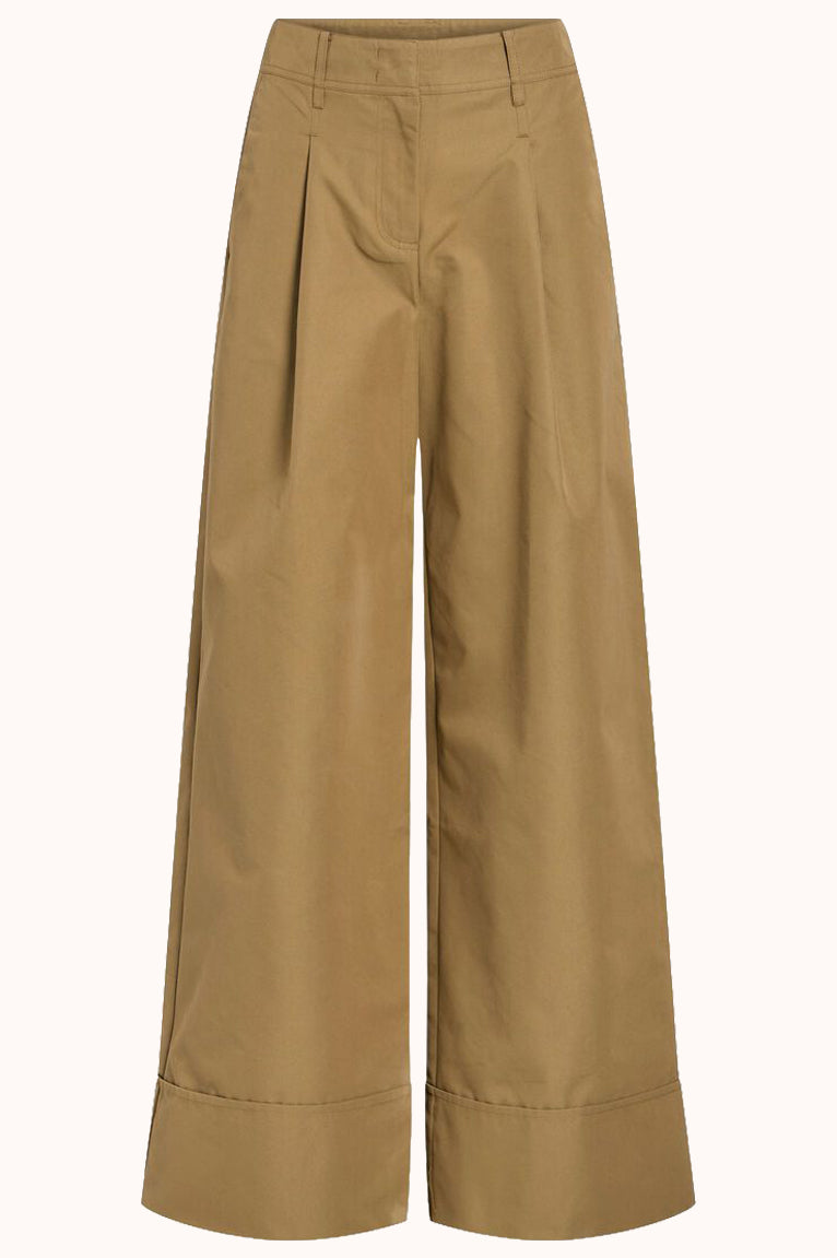 MID-WAIST WIDE-LEG BROEK