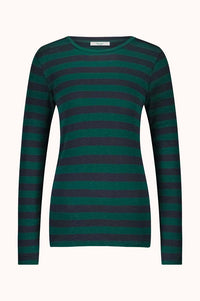 Big stripe top - Groen
