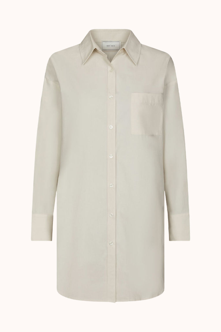 Halina Poplin Shirt - Ecru