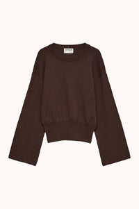 AWHANNA LS CREW NECK KNIT PULLOVER  - Bruin